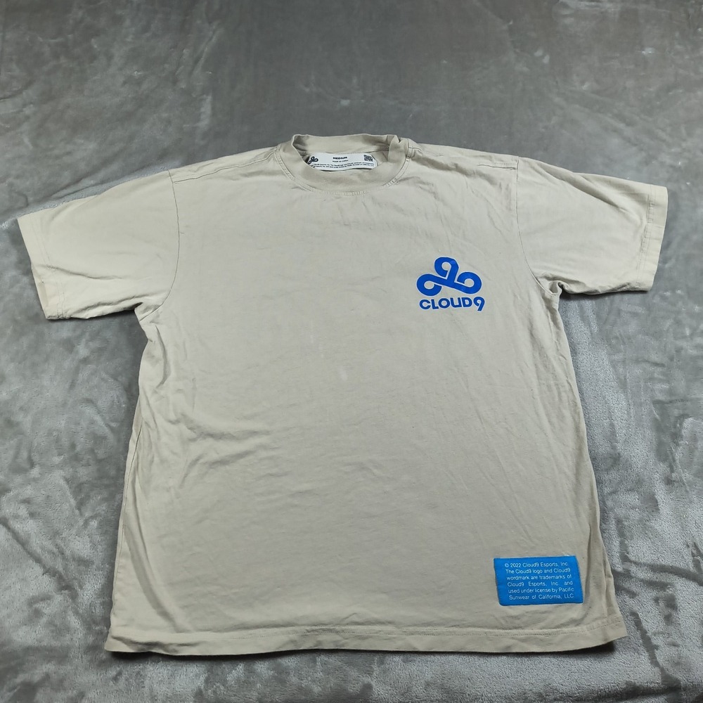 Cloud9 Shirt Mens Medium Beige Esports 2022 Short Sleeve Gaming Video‎ Games